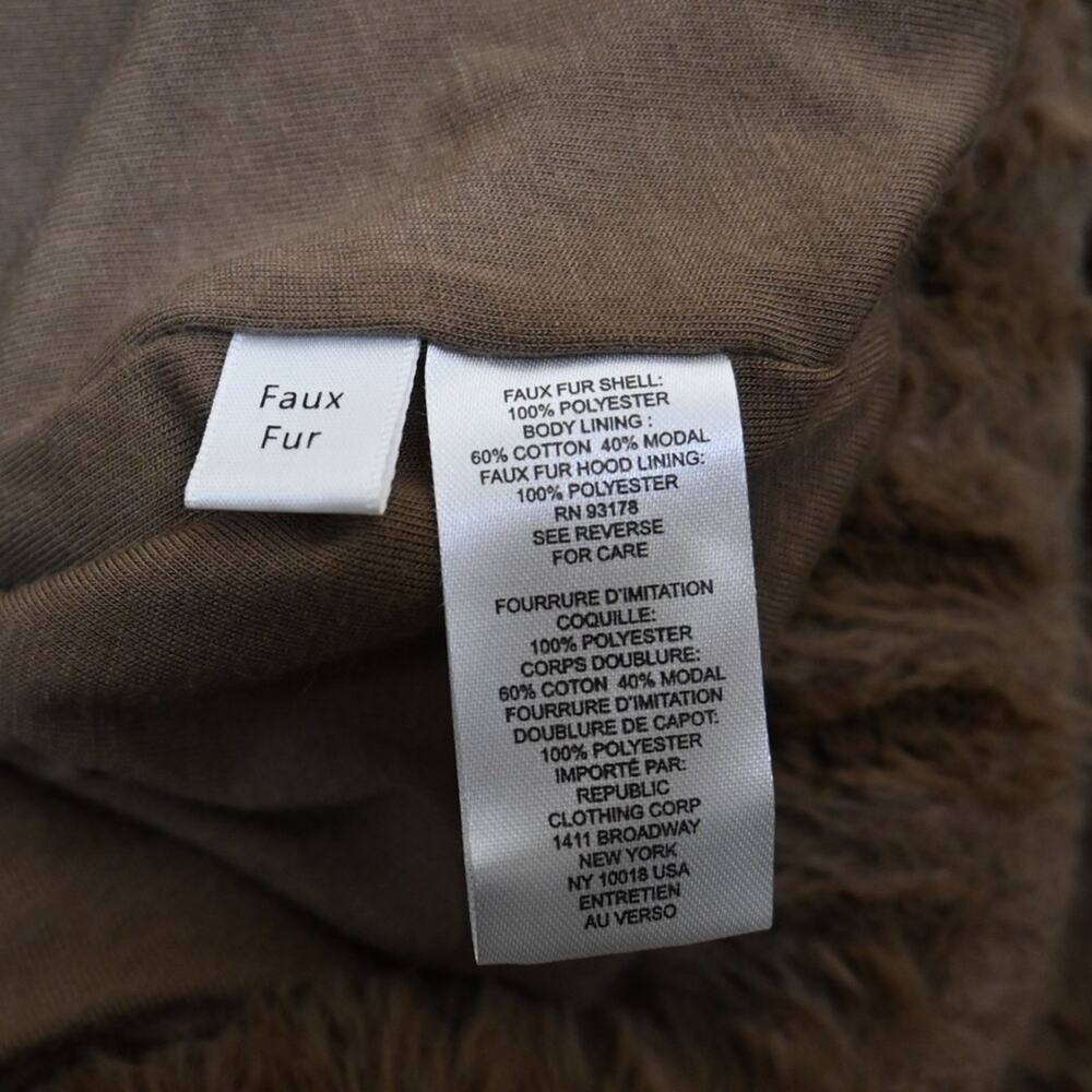 Truth by Republic Women's XS Faux Fur Hoodie Oversized - Picture 8 of 9